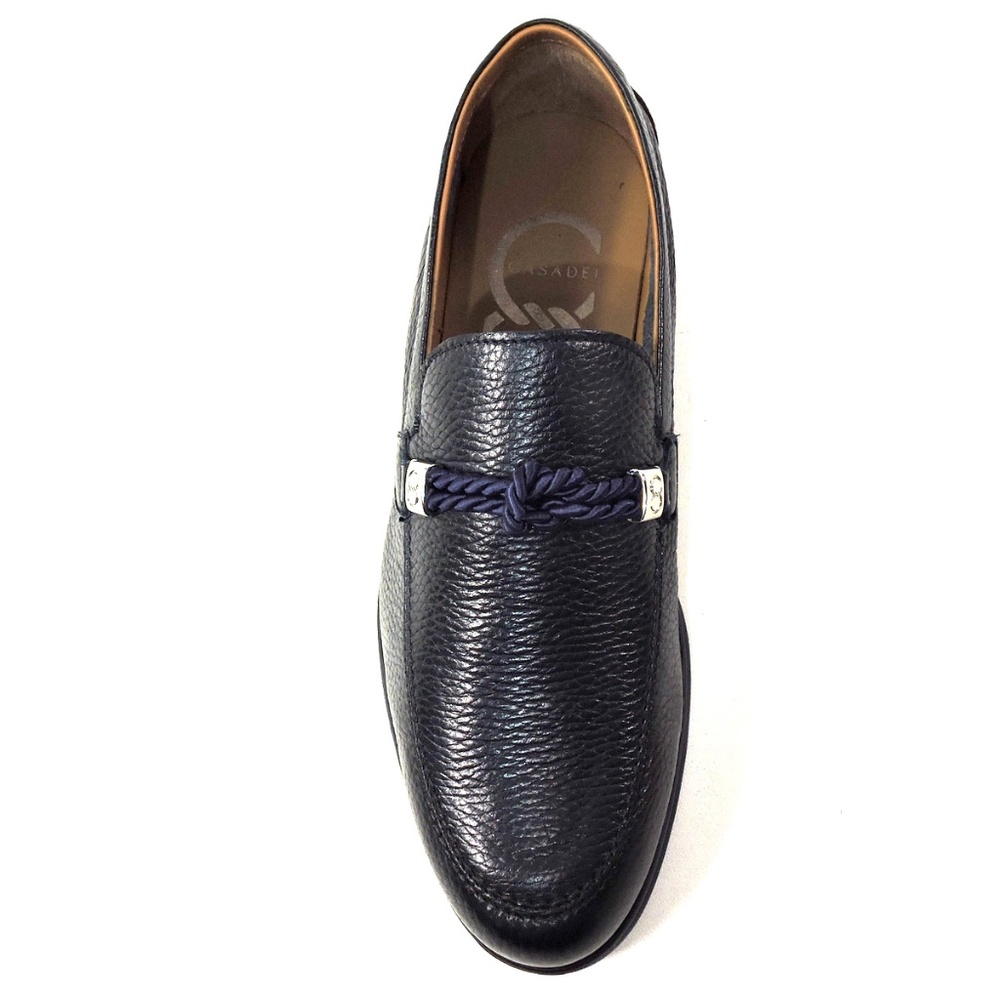 CASADEI 🇮🇹 MEN'S BLACK SOFT LEATHER COMFORT LOAFERS - Picture 6 of 8